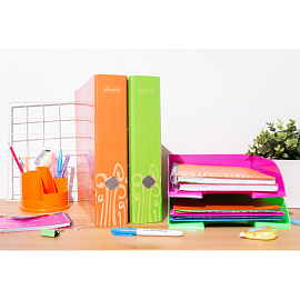 Папка-регистратор Attache Fantasy 75 мм салатовая/зелёная ламинированный картон/бумага