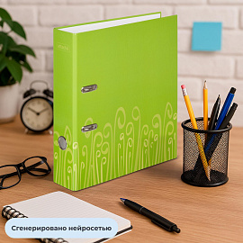 Папка-регистратор Attache Fantasy 75 мм салатовая/зелёная ламинированный картон/бумага