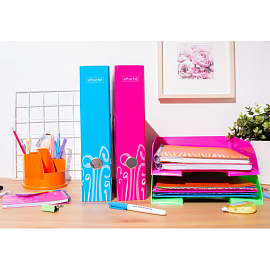 Папка-регистратор Attache Fantasy 75 мм голубая ламинированный картон/бумага