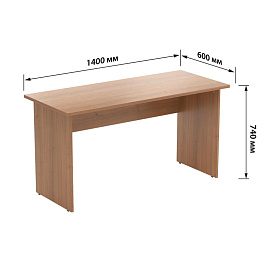 Стол прямой Easy One LT 22/16 (орех, 1400х600х740 мм)