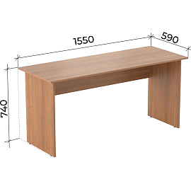 Стол прямой Easy Оптима 143-24,99 (орех, 1550х590х740 мм)