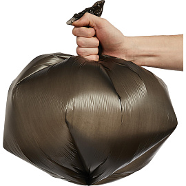 Мешки для мусора Концепция быта 30 л черные (ПНД 10 мкм, 30 штук в рулоне)