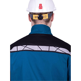 Куртка рабочая летняя мужская Стронг с СОП бирюзовая/чёрная (размер 60-62, рост 170-176)