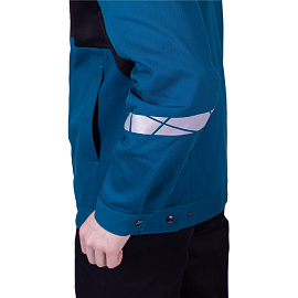 Куртка рабочая летняя мужская Стронг с СОП бирюзовая/чёрная (размер 60-62, рост 170-176)