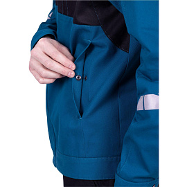 Куртка рабочая летняя мужская Стронг с СОП бирюзовая/чёрная (размер 60-62, рост 182-188)