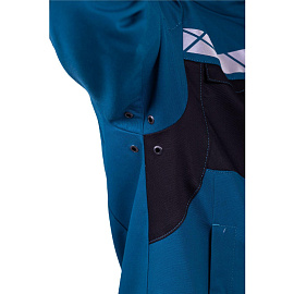 Куртка рабочая летняя мужская Стронг с СОП бирюзовая/чёрная (размер 60-62, рост 182-188)