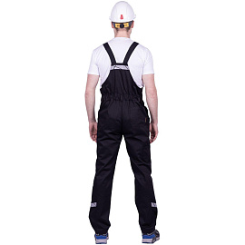 Полукомбинезон рабочий летний мужской Стронг с СОП чёрный (размер 44-46, рост 170-176)