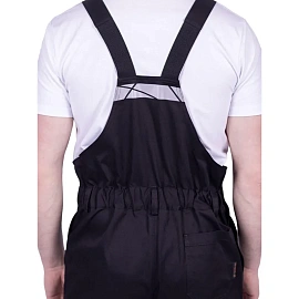 Полукомбинезон рабочий летний мужской Стронг с СОП чёрный (размер 44-46, рост 170-176)