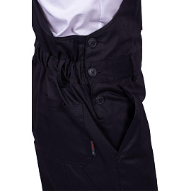 Полукомбинезон рабочий летний мужской Стронг с СОП чёрный (размер 44-46, рост 170-176)