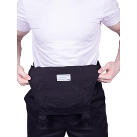 Полукомбинезон рабочий летний мужской Стронг с СОП чёрный (размер 52-54, рост 182-188)