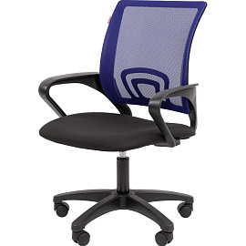 Кресло офисное Easy Chair 304LT N синее/черное (сетка/ткань, пластик)