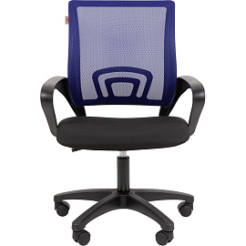 Кресло офисное Easy Chair 304LT N синее/черное (сетка/ткань, пластик)