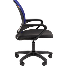 Кресло офисное Easy Chair 304LT N синее/черное (сетка/ткань, пластик)