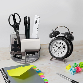 Подставка-органайзер "Профи", 130х130х90 мм, 6 отделений, тонированная серая, ОР05 фото Подставка-органайзер "Профи", 130х130х90 мм, 6 отделений, тонированная серая, ОР05