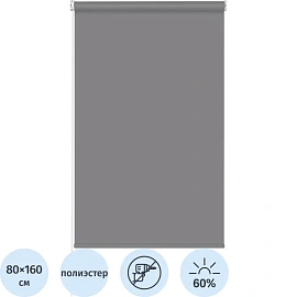 Рулонная штора Sky W2237 V19 полиэстер графит (80х160 см)