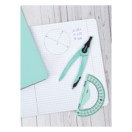 Готовальня Berlingo "Instinct", 2 предмета, циркуль 135мм, мятный, пластиковый футляр фото Готовальня Berlingo "Instinct", 2 предмета, циркуль 135мм, мятный, пластиковый футляр