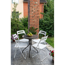Стул раскладной Комус Мебель Folding белый (пластик)