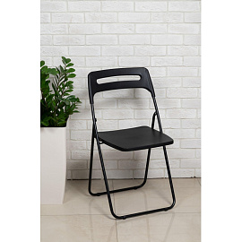 Стул раскладной Комус Мебель Folding чёрный (пластик)