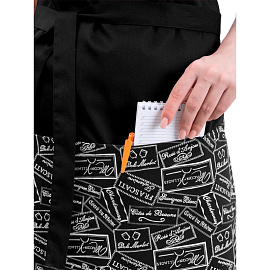 Фартук официанта Бариста чёрный 71 см размер 80-100 (Фартук 003)