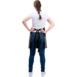 Фартук официанта Бариста чёрный 71 см размер 80-100 (Фартук 003)