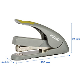 Степлер KW-Trio Level-Touch до 40 листов серый/зелёный энергосберегающий