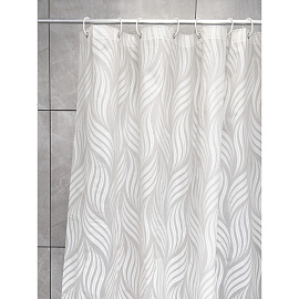 Штора для ванной с принтом Fresh Code Узоры 180х180 см полиэтилен белая