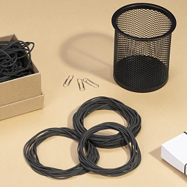 Резинка для денег Комус 500 г диаметр 60 мм чёрная