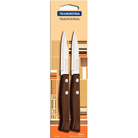 Нож кухонный Tramontina Tradicional для овощей (2 штуки, лезвие 7.5 см, 22210/203D-TR)