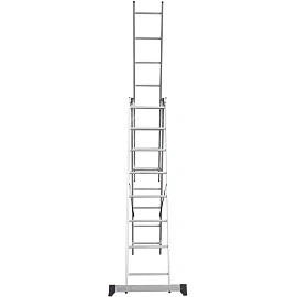 Лестница Новая Высота алюминиевая трёхсекционная 3x24 ступени (1230308) фото Лестница Новая Высота алюминиевая трёхсекционная 3x24 ступени (1230308)