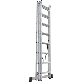 Лестница Новая Высота алюминиевая трёхсекционная 3x24 ступени (1230308) фото Лестница Новая Высота алюминиевая трёхсекционная 3x24 ступени (1230308)