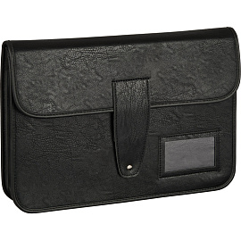 Папка деловая Алекс Волга К из экокожи черного цвета (179/Д)