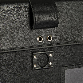 Папка деловая Алекс Волга К из экокожи черного цвета (179/Д)