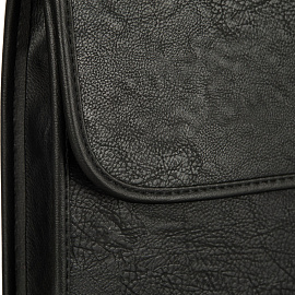 Папка деловая Алекс Волга К из экокожи черного цвета (179/Д)