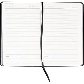 Ежедневник недатированный Attache искусственная кожа А5 160 листов чёрный (чёрный обрез)