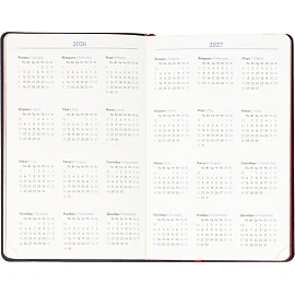 Ежедневник недатированный Attache искусственная кожа А5 160 листов красный (красный обрез)