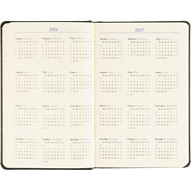 Ежедневник недатированный Attache искусственная кожа тиснение А5 160 листов чёрный