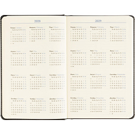 Ежедневник недатированный Attache искусственная кожа тиснение А5 160 листов чёрный