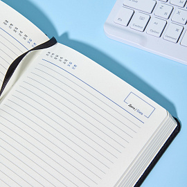 Ежедневник недатированный Attache искусственная кожа тиснение А5 160 листов чёрный