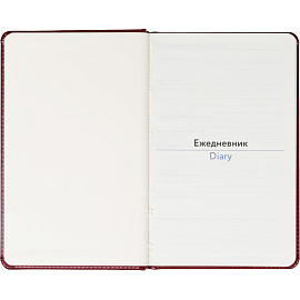 Ежедневник недатированный Attache искусственная кожа тиснение А5 160 листов бордовый