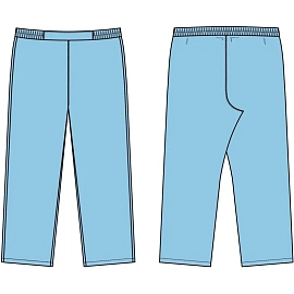 Костюм для пищевого производства м05-КБР голубой тиси с длинным рукавом (120 г/кв.м, размер 48-50, рост 170-176)