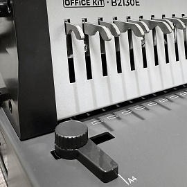 Брошюровщик Office Kit B2130E А4/А5, 35л./500л., пл.пружина фото Брошюровщик Office Kit B2130E А4/А5, 35л./500л., пл.пружина