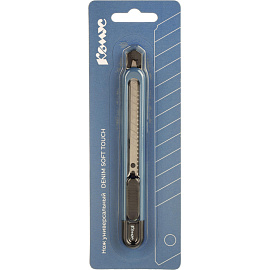 Нож канцелярский Комус Denim 9 мм (SX37S-Denim-SoftT)