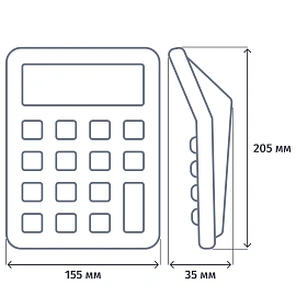 Калькулятор настольный Attache CDB1401-BK 14-разрядный черный 205x155x35 мм