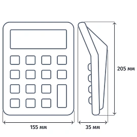 Калькулятор настольный Attache CDB1601-BK 16-разрядный черный 205x155x35 мм