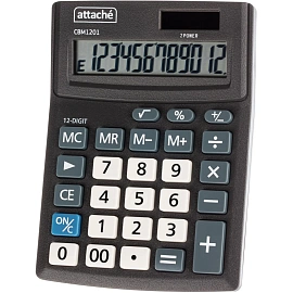 Калькулятор настольный Attache CBM1201-BK 12-разрядный черный 137x102x31 мм