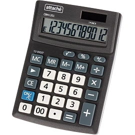 Калькулятор настольный Attache CBM1201-BK 12-разрядный черный 137x102x31 мм