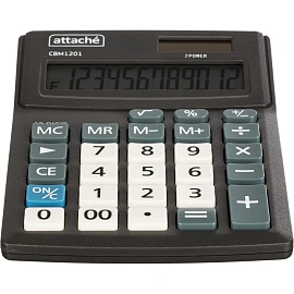 Калькулятор настольный Attache CBM1201-BK 12-разрядный черный 137x102x31 мм
