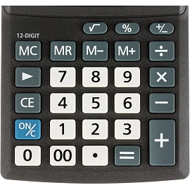 Калькулятор настольный Attache CBM1201-BK 12-разрядный черный 137x102x31 мм