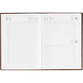 Ежедневник датированный 2026 А5+ IDEAL NEW коричневый 3-344/02