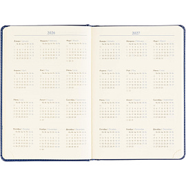 Ежедневник недатированный Attache Priority искусственная кожа тиснение А5 160 листов синий